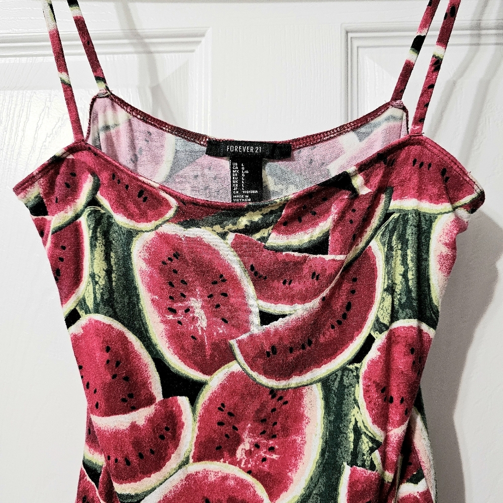 Forever 21 Watermelon Print Bodysuit - Size L - Picture 9 of 13